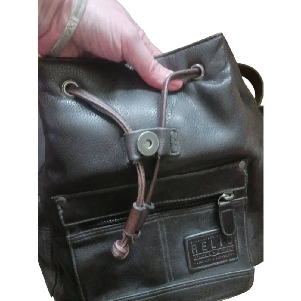 Relic leather bucketbag Cinch Backpack leather